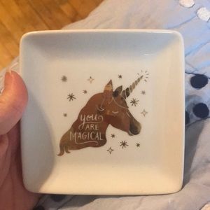 Unicorn trinket dish.